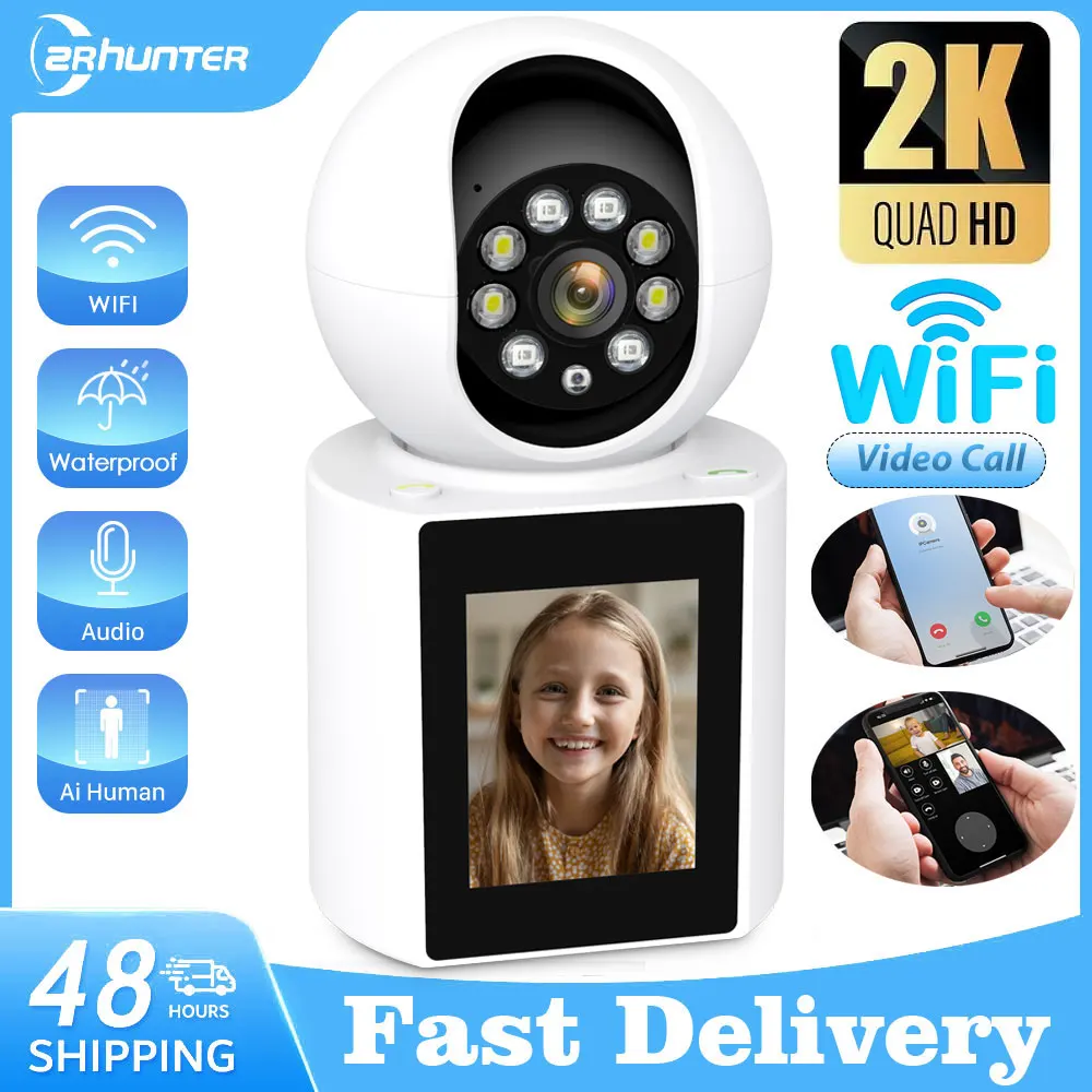 4MP WIFI IP Camera Dual Lens Indoor Baby Monitor with 2.4 Inch IPS Screen Video Call Audio Night Vision Home PTZ Camera V360 Pro
4MP WIFI IP Camera Dual Lens Indoor Baby Monitor with 2.4 Inch IPS Screen Video Call Audio Night Vision Home PTZ Camera V360 Pro