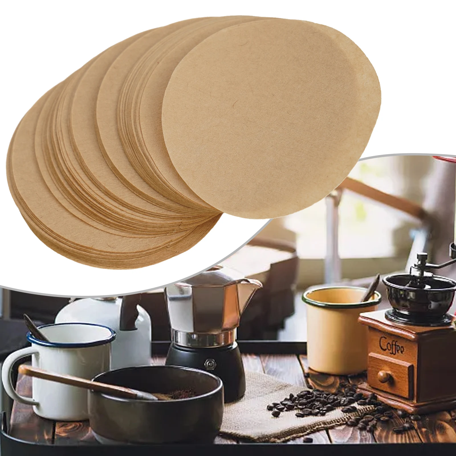Powder Bowl Filters Coffee Filter Paper 100 Pcs For Espresso Coffee Maker Good Toughness Raw Wood Pulp High Quanlity
Powder Bowl Filters Coffee Filter Paper 100 Pcs For Espresso Coffee Maker Good Toughness Raw Wood Pulp High Quanlity