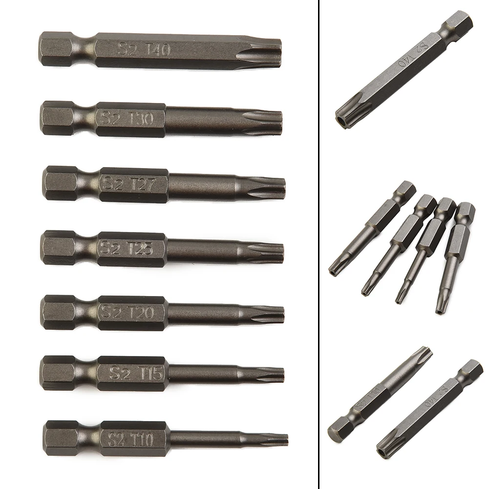 7Pcs 50mm 1/4\\\" Hex Shank Five-Point Magnetic Torx Screwdriver Bits T10-T40 For Electric Screwdrivers Air Drills Hand Tools
7Pcs 50mm 1/4\\\" Hex Shank Five-Point Magnetic Torx Screwdriver Bits T10-T40 For Electric Screwdrivers Air Drills Hand Tools