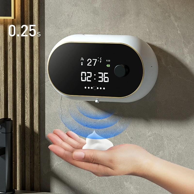 450ml Automatic Liquid Soap Dispenser Self Cleaning Wall Mount Touchless Sensor Foam Machine Digital Screen With USB Charging
450ml Automatic Liquid Soap Dispenser Self Cleaning Wall Mount Touchless Sensor Foam Machine Digital Screen With USB Charging