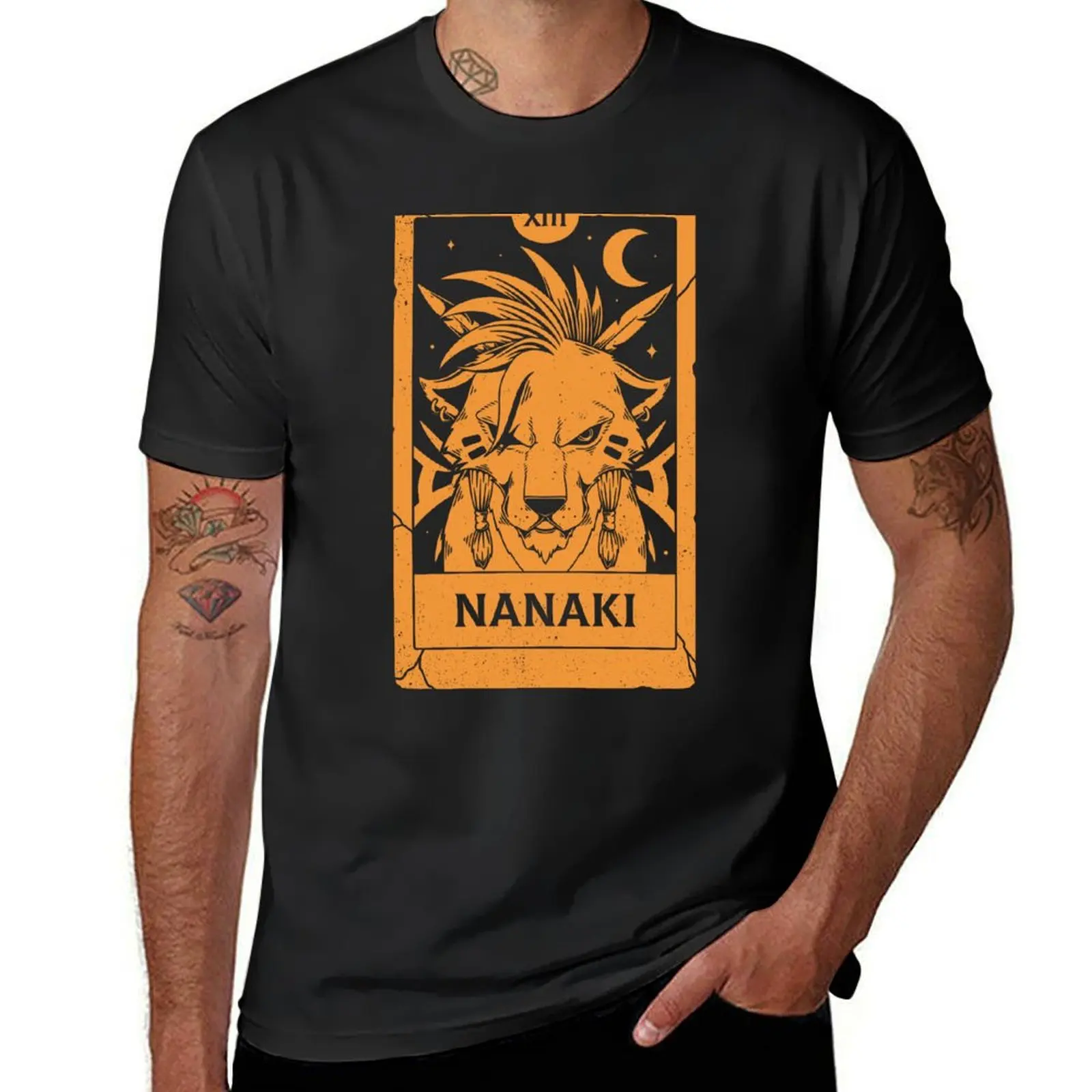 Nanaki Tarot Card T-Shirt for a boy quick-drying tees plain black t shirts for men
Nanaki Tarot Card T-Shirt for a boy quick-drying tees plain black t shirts for men