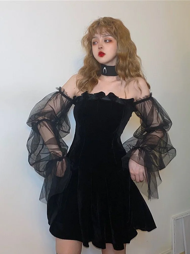 2023 Slim Fashion Puff Full Sleeves Slash Neck A-Line Ball Gown Off Shoulder Dress Black Solid Sexy Party Clothe Women Summer
2023 Slim Fashion Puff Full Sleeves Slash Neck A-Line Ball Gown Off Shoulder Dress Black Solid Sexy Party Clothe Women Summer