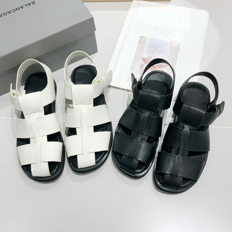 Jenny&Dave French Ins Blogger Leather Woven Roman Shoes Ladies Fashion Summer Square Toe Hollow Platform Sandals Women's
Jenny&Dave French Ins Blogger Leather Woven Roman Shoes Ladies Fashion Summer Square Toe Hollow Platform Sandals Women's