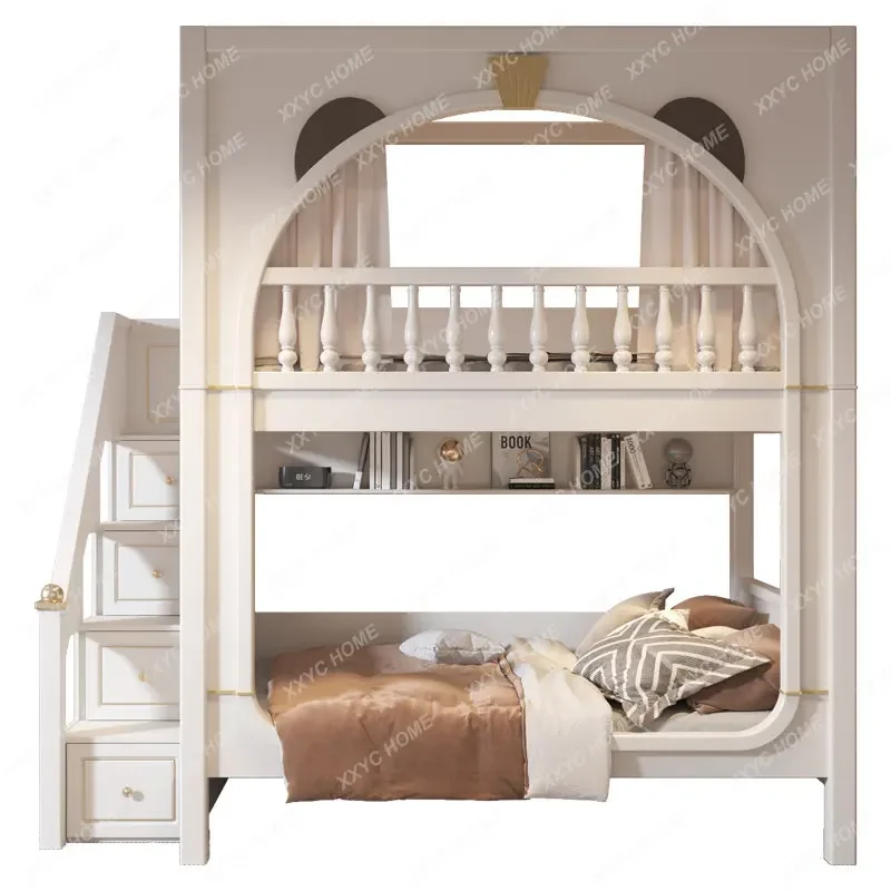 Children's Bunk Bed Heightened Guardrail Height-Adjustable Bed Bunk Bed Children's Upper and Lower Width Bed
Children's Bunk Bed Heightened Guardrail Height-Adjustable Bed Bunk Bed Children's Upper and Lower Width Bed