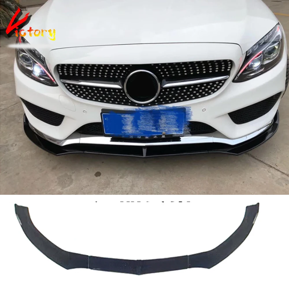 Front Bumper Lip For Mercedes W205 4-Door Sport Model 2015-2018 Glossy Black Bumpers Car Body Kit Set ABS Carbon Print 3PCS/Set
Front Bumper Lip For Mercedes W205 4-Door Sport Model 2015-2018 Glossy Black Bumpers Car Body Kit Set ABS Carbon Print 3PCS/Set