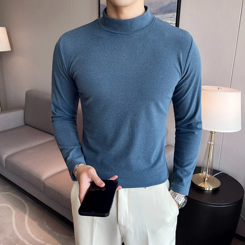 New Style Male Spring High Quality Slim Casual Long Sleeve T-shirts/Men Fashion High Collar Pure Color Leisure T-shirt 3XL
New Style Male Spring High Quality Slim Casual Long Sleeve T-shirts/Men Fashion High Collar Pure Color Leisure T-shirt 3XL