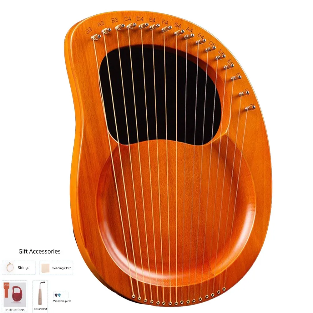 Gifts Mahogany 19 String Harp Lyre With Tune Wrench Spare Strings 2 Random Picks Piano Niche Instrument With Tuning Tool
Gifts Mahogany 19 String Harp Lyre With Tune Wrench Spare Strings 2 Random Picks Piano Niche Instrument With Tuning Tool