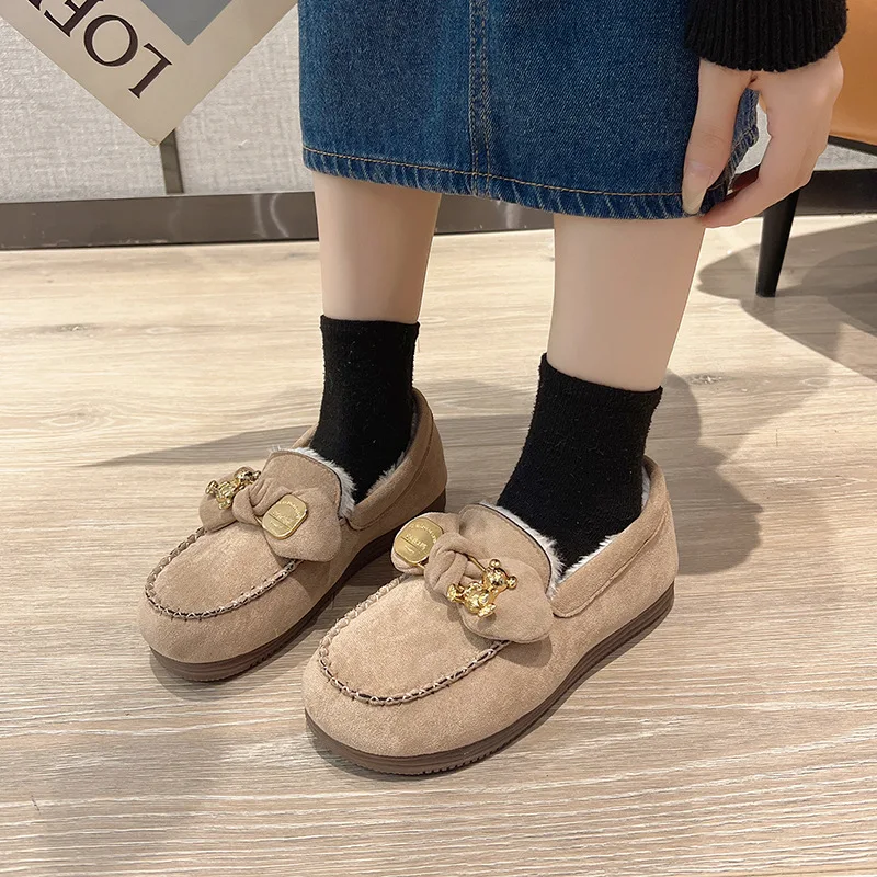 Winter Shoes Women Casual Flat Shoes Women's Moccasins Soft Loafers Fashion Comfort Warm Plush Bow Slip on Female Cotton Shoes
Winter Shoes Women Casual Flat Shoes Women's Moccasins Soft Loafers Fashion Comfort Warm Plush Bow Slip on Female Cotton Shoes