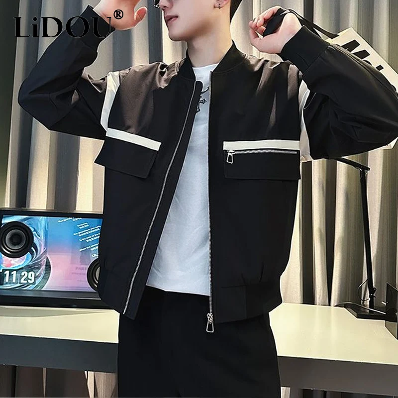 Spring Autumn New Contrast Color Fashion Long Sleeve Jackets Man Loose High Street Zipper Pockets Korean Style All-match Outwear
Spring Autumn New Contrast Color Fashion Long Sleeve Jackets Man Loose High Street Zipper Pockets Korean Style All-match Outwear
