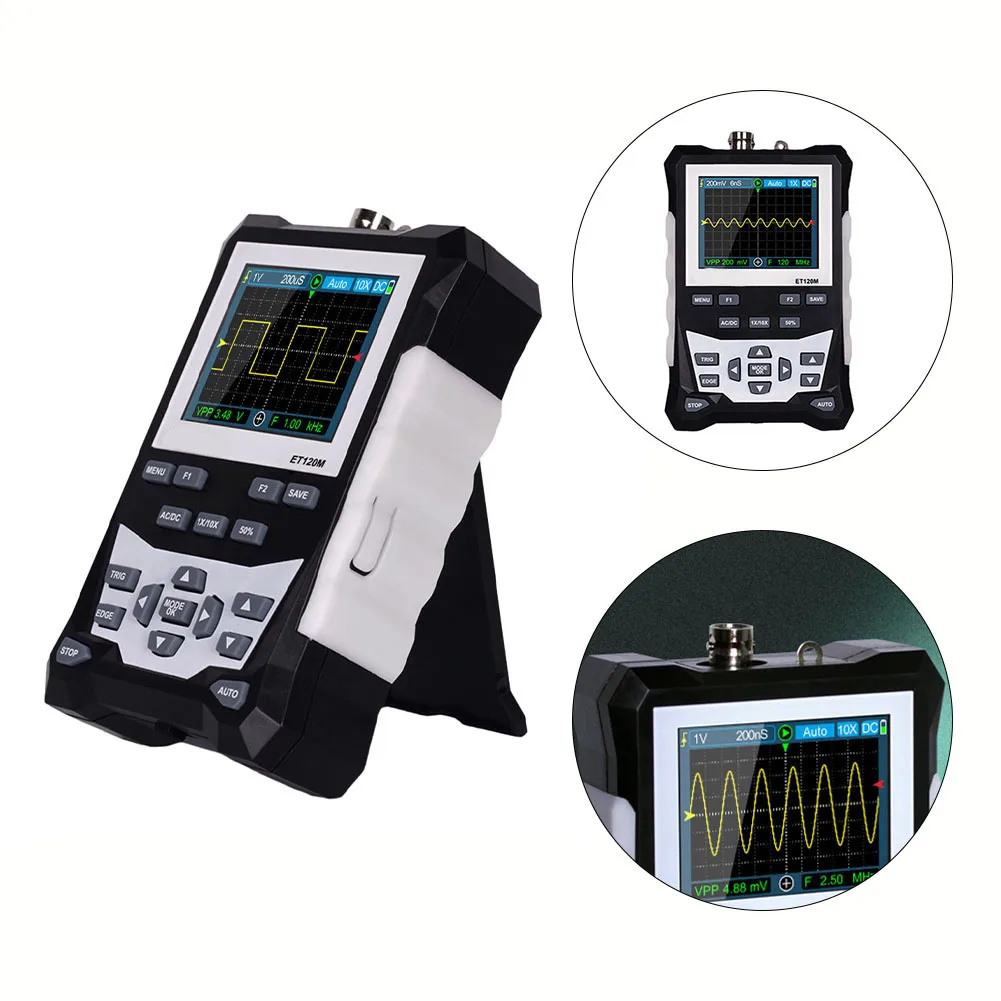 Reliable Handheld Oscilloscope 500MS/s Sampling 120MHz Bandwidth Square Wave Signal Output Silicone Protective Covers
Reliable Handheld Oscilloscope 500MS/s Sampling 120MHz Bandwidth Square Wave Signal Output Silicone Protective Covers