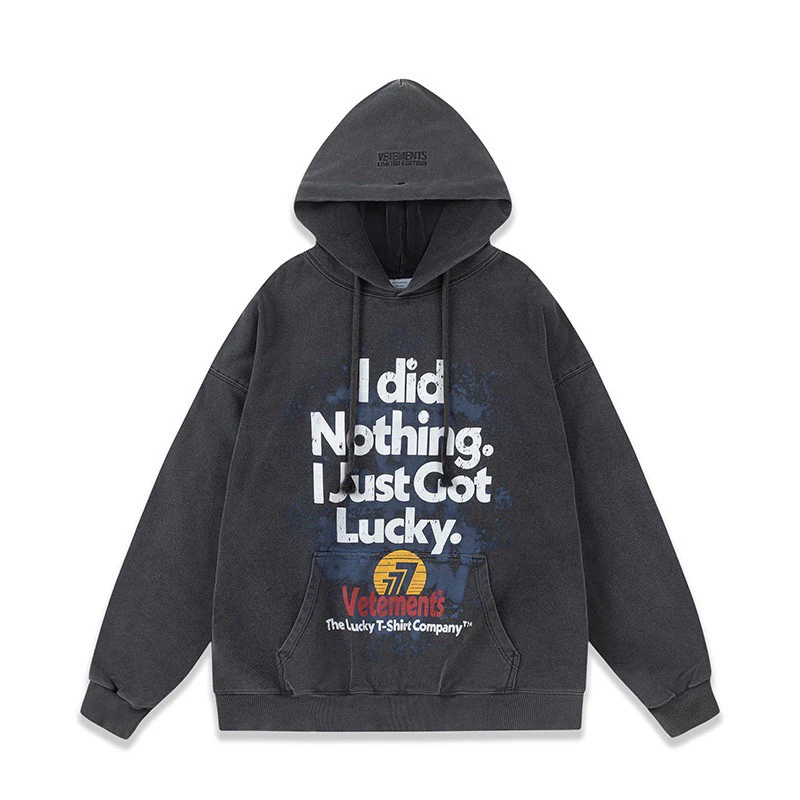 Daily Vetements Y2k Hoodie I Did Nothing I Just Got Luck Graphic Hoodies New Arrival Streetwear Men Women Casual Hoodie
Daily Vetements Y2k Hoodie I Did Nothing I Just Got Luck Graphic Hoodies New Arrival Streetwear Men Women Casual Hoodie