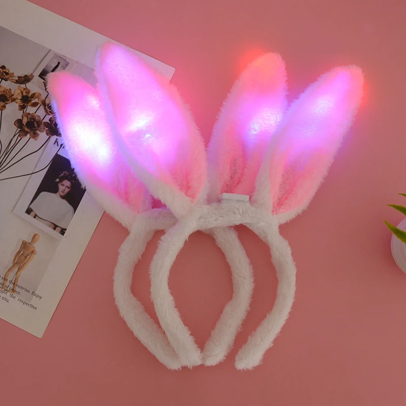 1P Glowing Cute Pink Plush Rabbit Ear Headband LED Light Up Bunny Ear Headwear For Women Girls Cosplay Party Hair Accessories
1P Glowing Cute Pink Plush Rabbit Ear Headband LED Light Up Bunny Ear Headwear For Women Girls Cosplay Party Hair Accessories