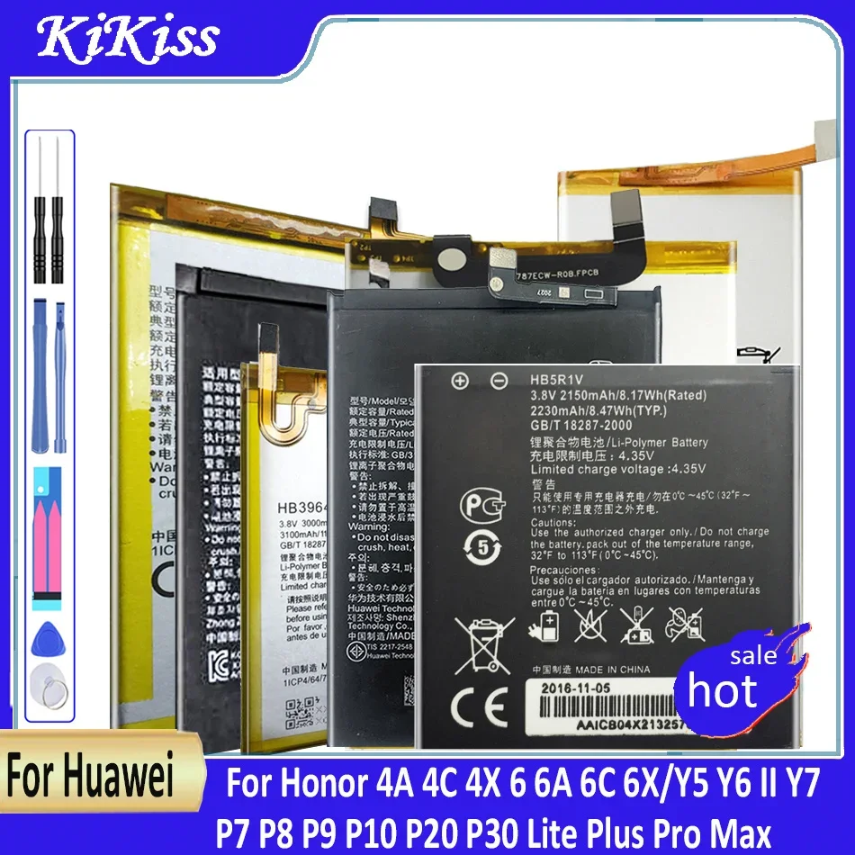 

For Huawei Honor 4A 4C 4X 6 6A 6C 6X/P7 P8 P9 P10 P20 P30 Lite Plus Pro Max/Y5 Y6 II Y7 Y9 Pro Prime 2017 2018 2019 4A Battery