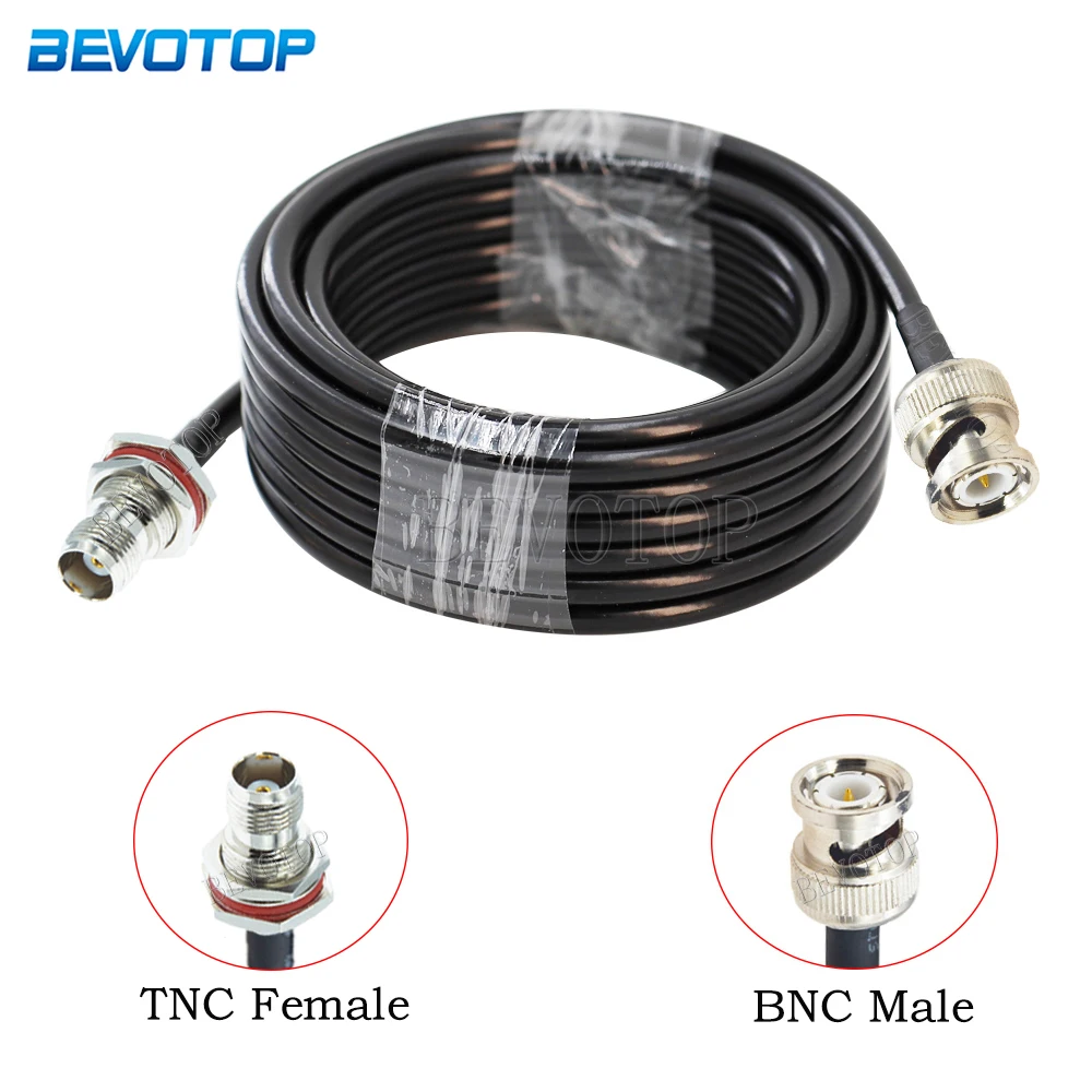 

1Pcs RG-58 BNC Male Plug to TNC Female Jack Adapter Connector RF Coaxial Extension Jumper Cable RG58 50-3 50 Ohm Cable 15CM-25M