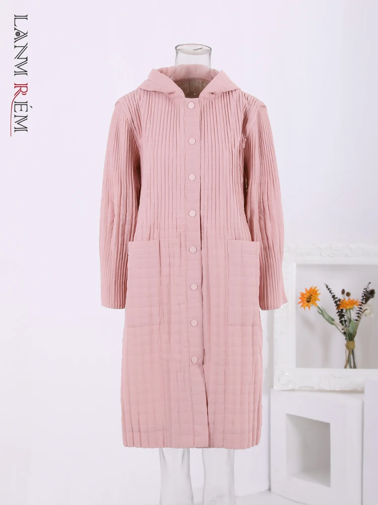 LANMREM Winter Mid Legnth Pleated Cotton Coat Women Casual Hooded Single Breasted Solid Color Clothing Fashion 2024 New 32C292
LANMREM Winter Mid Legnth Pleated Cotton Coat Women Casual Hooded Single Breasted Solid Color Clothing Fashion 2024 New 32C292