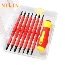 NILIN Multifunctional Specification Red Insulated Screwdriver Magnetic Bit Insulated Plastic Body Wrap for Electrician Tools
NILIN Multifunctional Specification Red Insulated Screwdriver Magnetic Bit Insulated Plastic Body Wrap for Electrician Tools