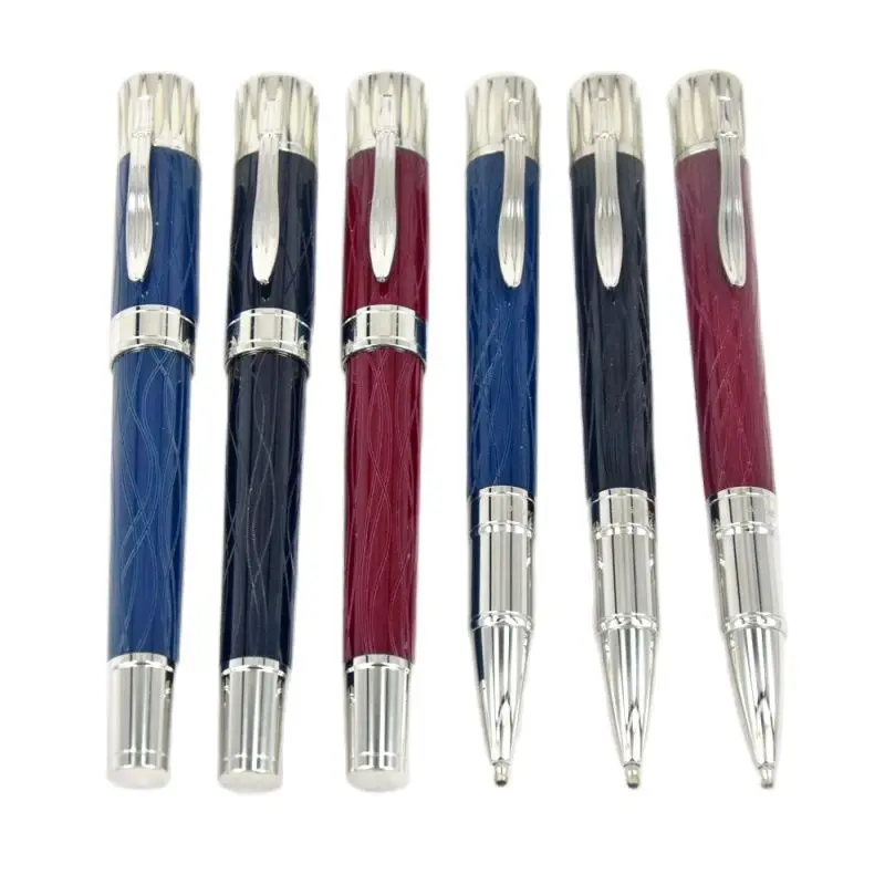 

MB Great Writer Edition Mark Twain Luxury Rollerball Ballpoint Pen Black Blue Wine Red Resin With Serial Number 0068/8000