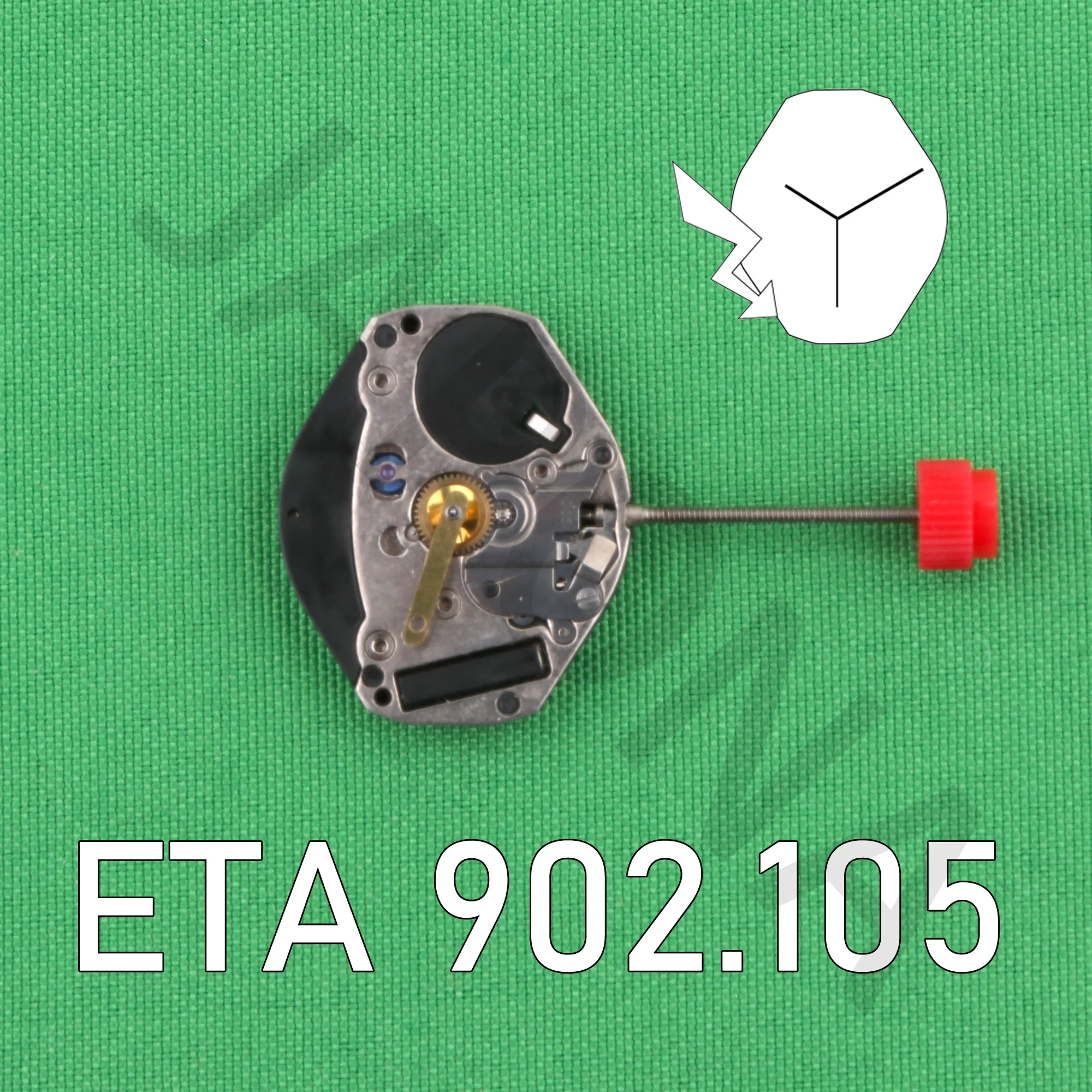 ETA 902.105 Standard movement 3 hands watch movement 902 105 Swiss movement
ETA 902.105 Standard movement 3 hands watch movement 902 105 Swiss movement