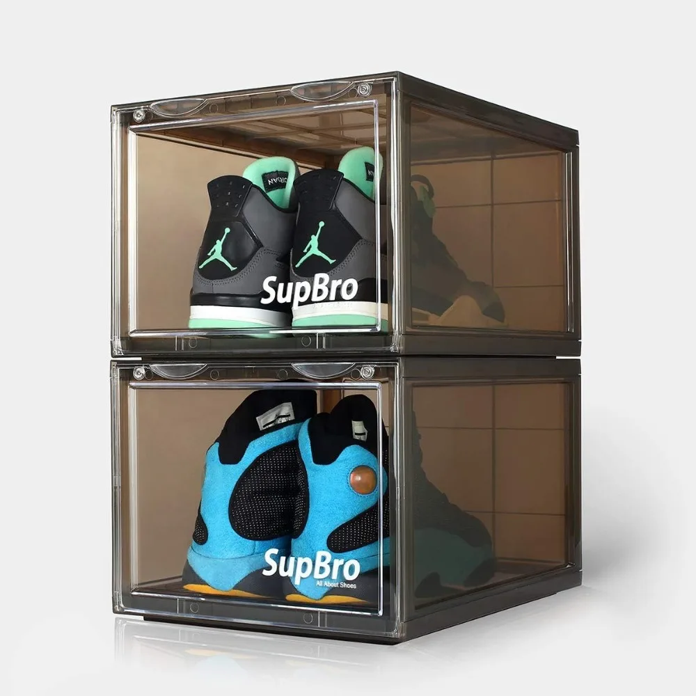 SupBro Collection Crate - Easy Access Storage Shoes Box -Plastic Foldable Stackable Sneaker Display Storage with Clear Front
SupBro Collection Crate - Easy Access Storage Shoes Box -Plastic Foldable Stackable Sneaker Display Storage with Clear Front