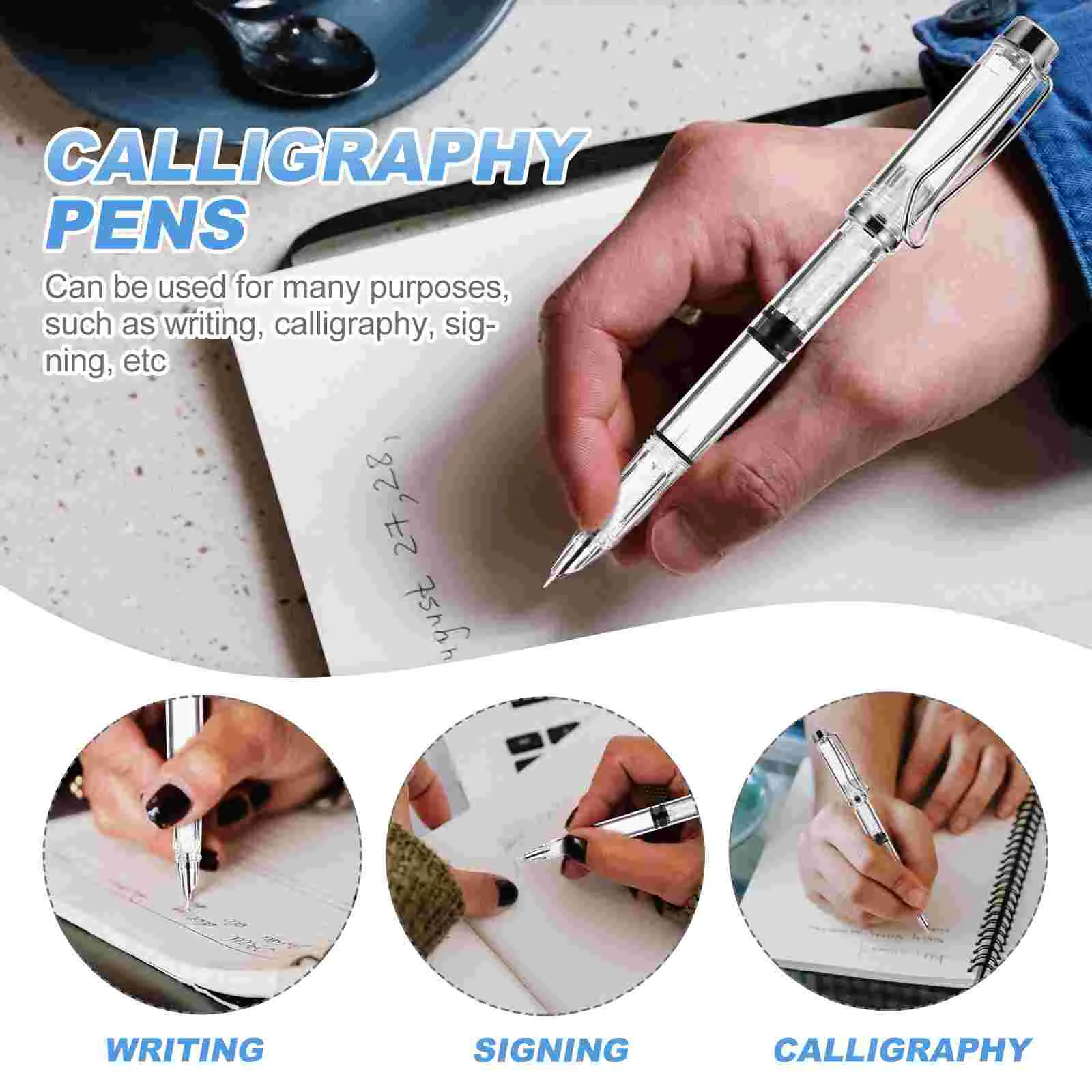 Transparent Calligraphy Pens Writing Pens School Stationery With Ink Absorber Students Practice Calligraphy Supplies
Transparent Calligraphy Pens Writing Pens School Stationery With Ink Absorber Students Practice Calligraphy Supplies
