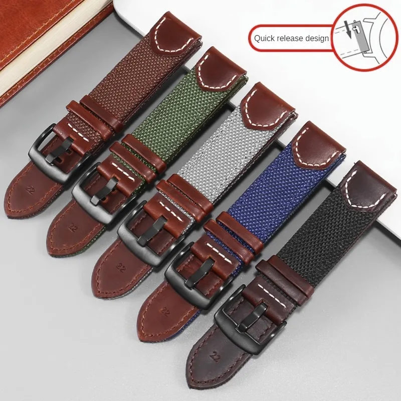 

Nylon Watch Strap Replaces GT2/3pro/Buds Extraordinary Master Series Flat Straight Interface Canvas Cowhide Bottom Watchband