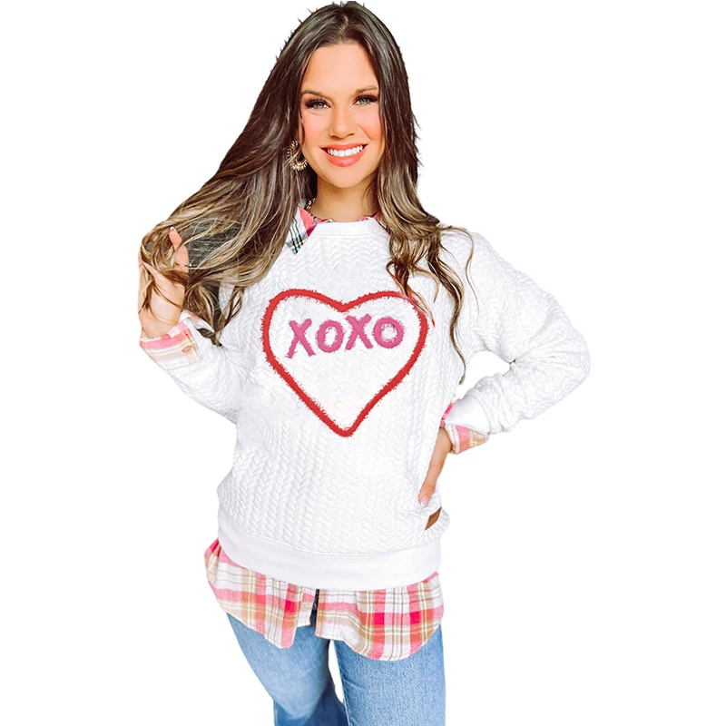 Women's Crewneck XOXO Yard Sweatshirt For Valentine's Day Long Sleeve Spring Pullover Tops
Women's Crewneck XOXO Yard Sweatshirt For Valentine's Day Long Sleeve Spring Pullover Tops