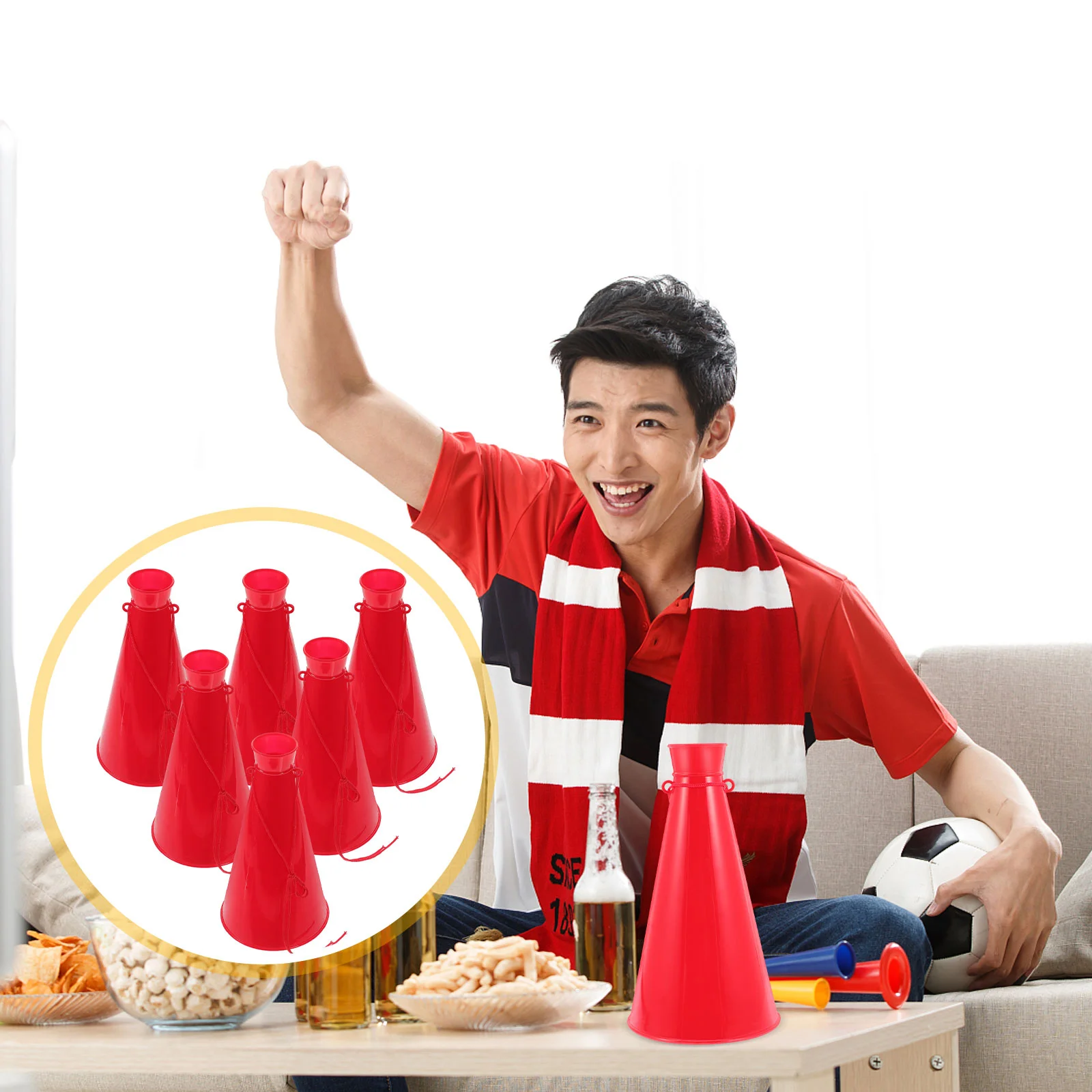 10 Pcs Loudspeaker Toddler Childrens Toys Football Noise Makers Plastic Mini Megaphones
10 Pcs Loudspeaker Toddler Childrens Toys Football Noise Makers Plastic Mini Megaphones