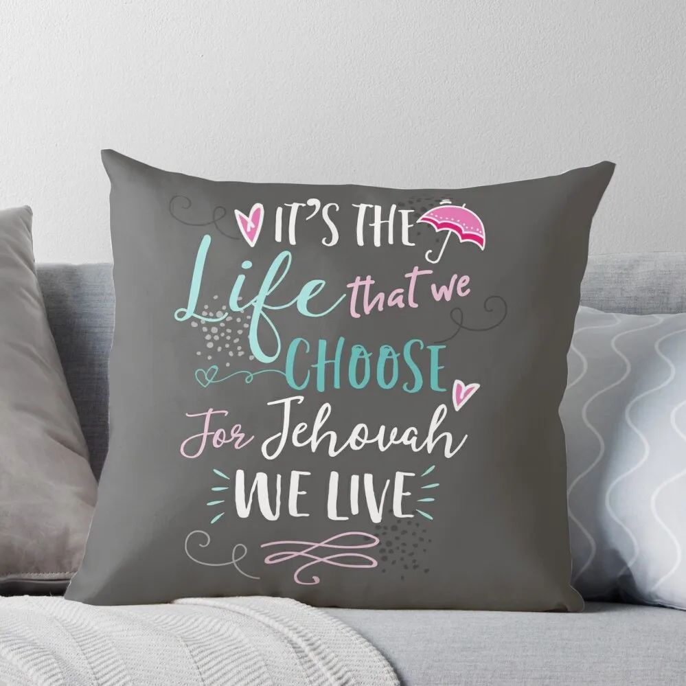 

FOR JEHOVAH WE LIVE Throw Pillow christmas decorations 2024 Embroidered Cushion Cover Pillow Cases Decorative Bed pillowcases