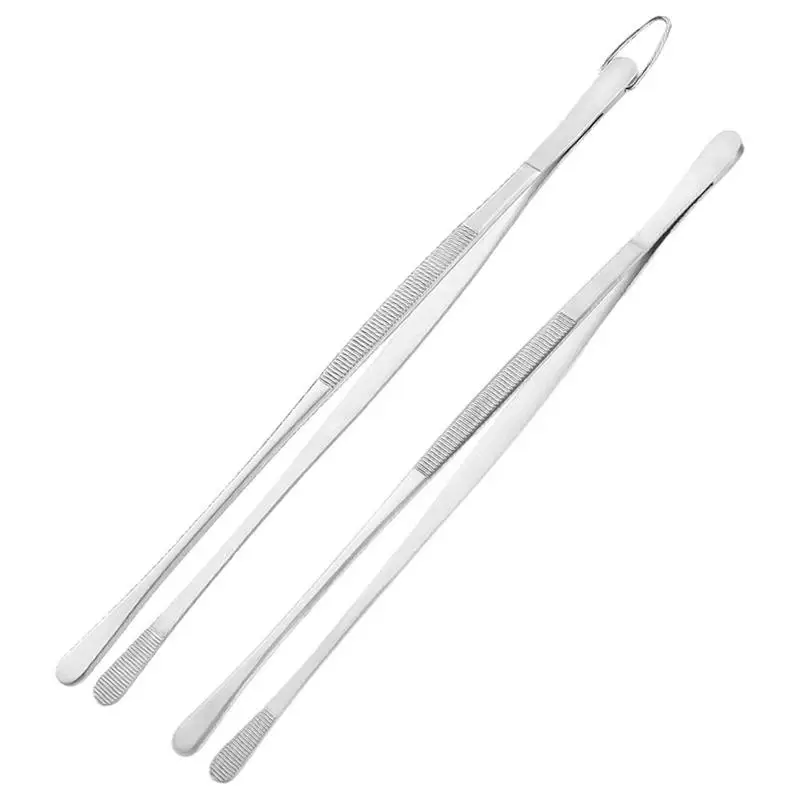 

Tongs For Cooking Tweezers Fine Extra-Long Stainless Steel Tweezers For BBQ Bartending Tools Multipurpose Kitchen Accessories