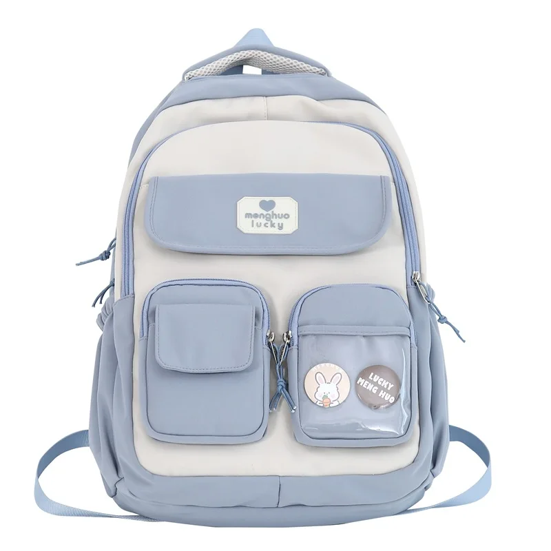 

School Bags for Girls Teenager Middle Student Backpack Women Nylon Campus Korean Cute Bookbag