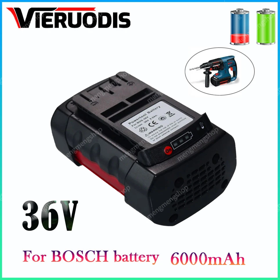 

36V Battery for Bosch BAT810 BAT840 6.0AH Rechargeable Lithium-Ion Replacement Tools Batteries D-70771 BAT836 BAT818 2607336003