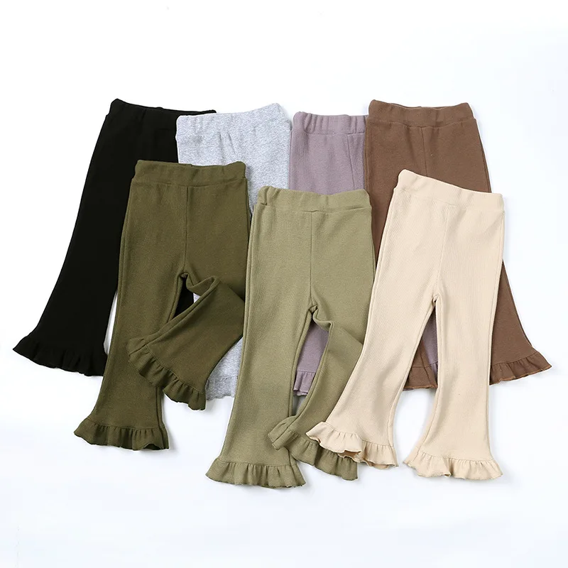 Spring Autmn Girls Flared Pants Elastic Rib Cotton Trousers Solid Color For Kids 2-8Y
Spring Autmn Girls Flared Pants Elastic Rib Cotton Trousers Solid Color For Kids 2-8Y