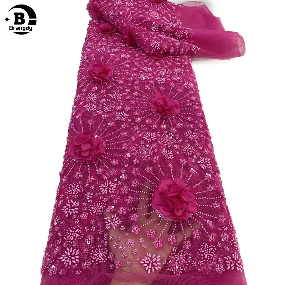 French African 3D Lace Fabric 2024 With Beaded High Quality Embroidery For Women Wedding Dress Nigerian Lace Mesh Fabric 5 Yards
French African 3D Lace Fabric 2024 With Beaded High Quality Embroidery For Women Wedding Dress Nigerian Lace Mesh Fabric 5 Yards