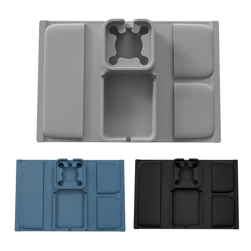 

Silicone Couch Arm Tray Sofa Armrest Organizer Cup Holder Back Grid-Like Design Storage Supplies for Car Backseats Living Rooms