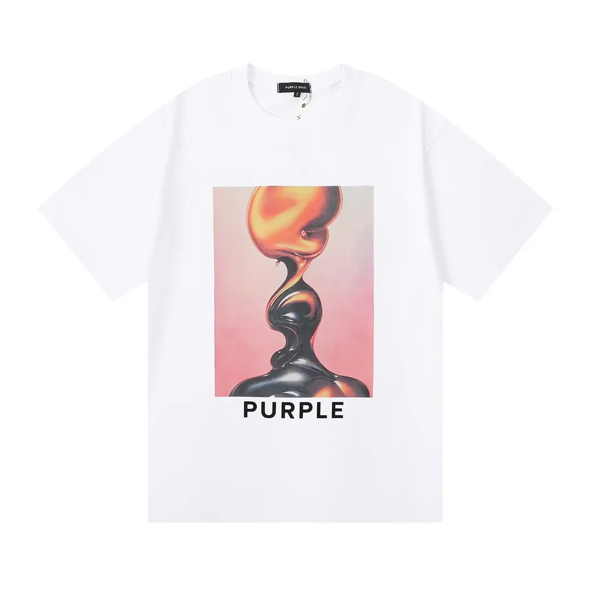 Летние новые модные дизайнерские сенсорные Песочные часы Фиолетовый брендовый принт с буквами Повседневная черно-белая футболка с коротким рукавом для пары 
Летние новые модные дизайнерские сенсорные Песочные часы Фиолетовый брендовый принт с буквами Повседневная черно-белая футболка с коротким рукавом для пары