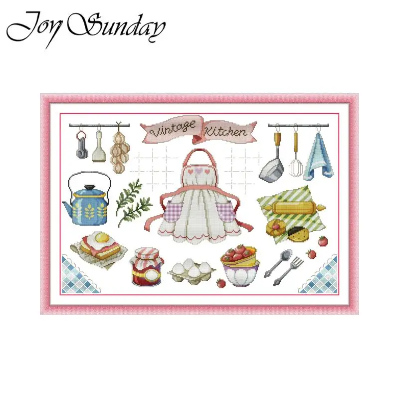 Набор для вышивки крестиком Joy Sunday, классический кухонный узор, ткань Aida, 16CT, 14CT, 11CT, детские наборы, рассчитанный холст 
Набор для вышивки крестиком Joy Sunday, классический кухонный узор, ткань Aida, 16CT, 14CT, 11CT, детские наборы, рассчитанный холст
