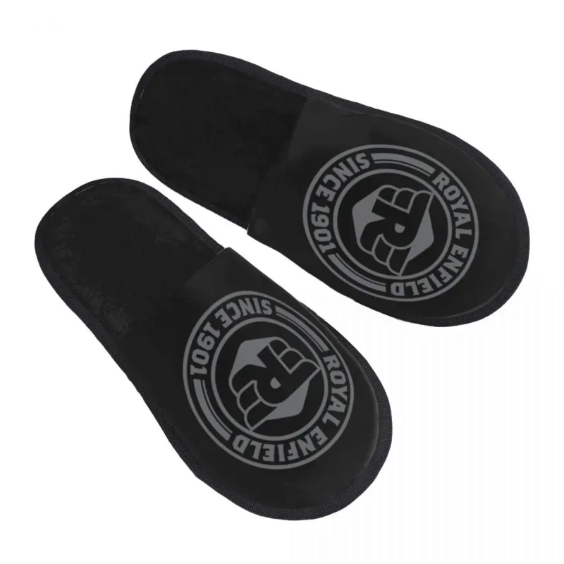 

Custom Royal Enfields Motorcycle Lover House Slippers Women Soft Memory Foam Shoes Motor Race Cozy Warm Anti-skid Sole Slipper