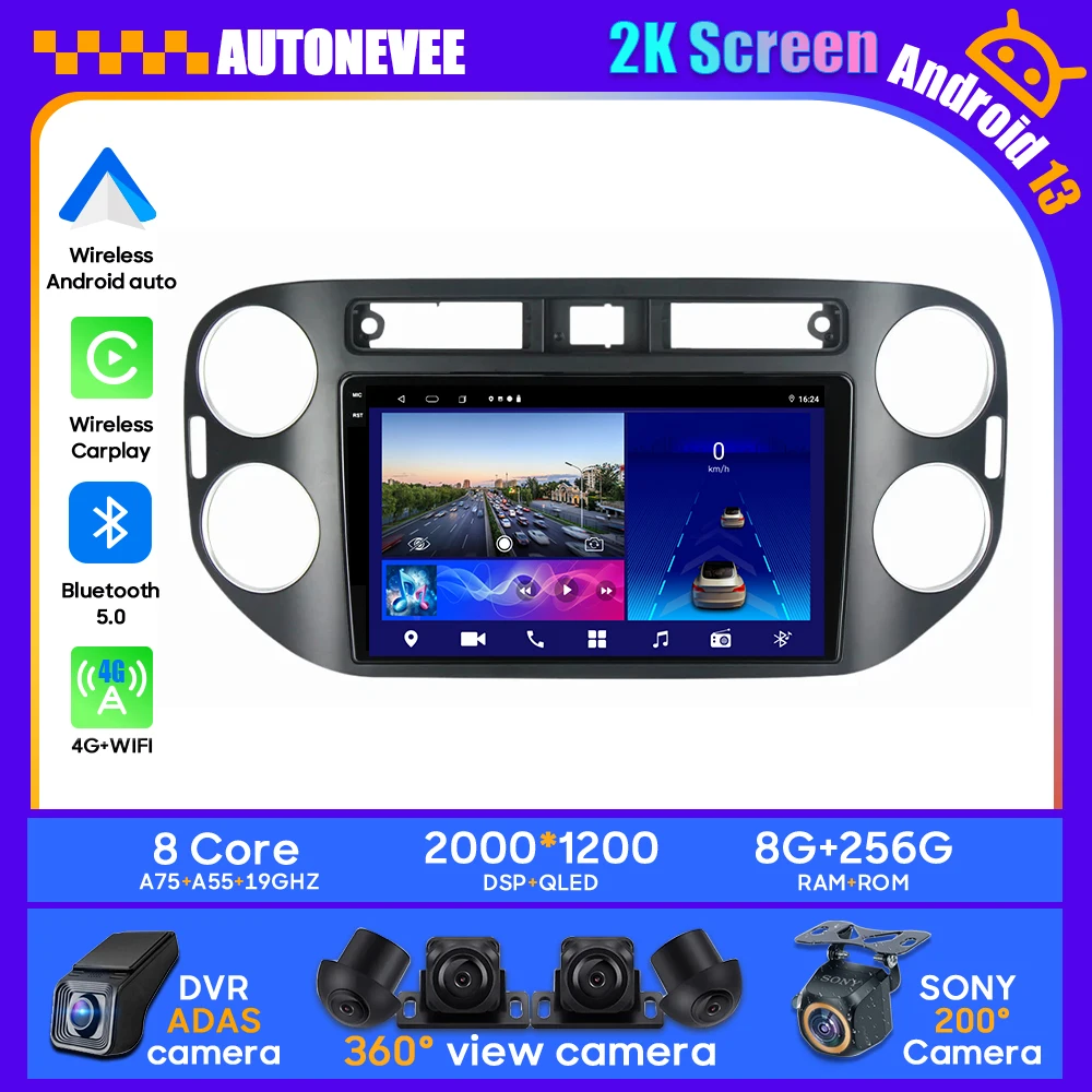 

Android Car For VW Volkswagen Tiguan 1 NF 2006 2008 - 2016 Head Unit Stereo Radio Multimedia Video Player GPS BT Carplay No 2din