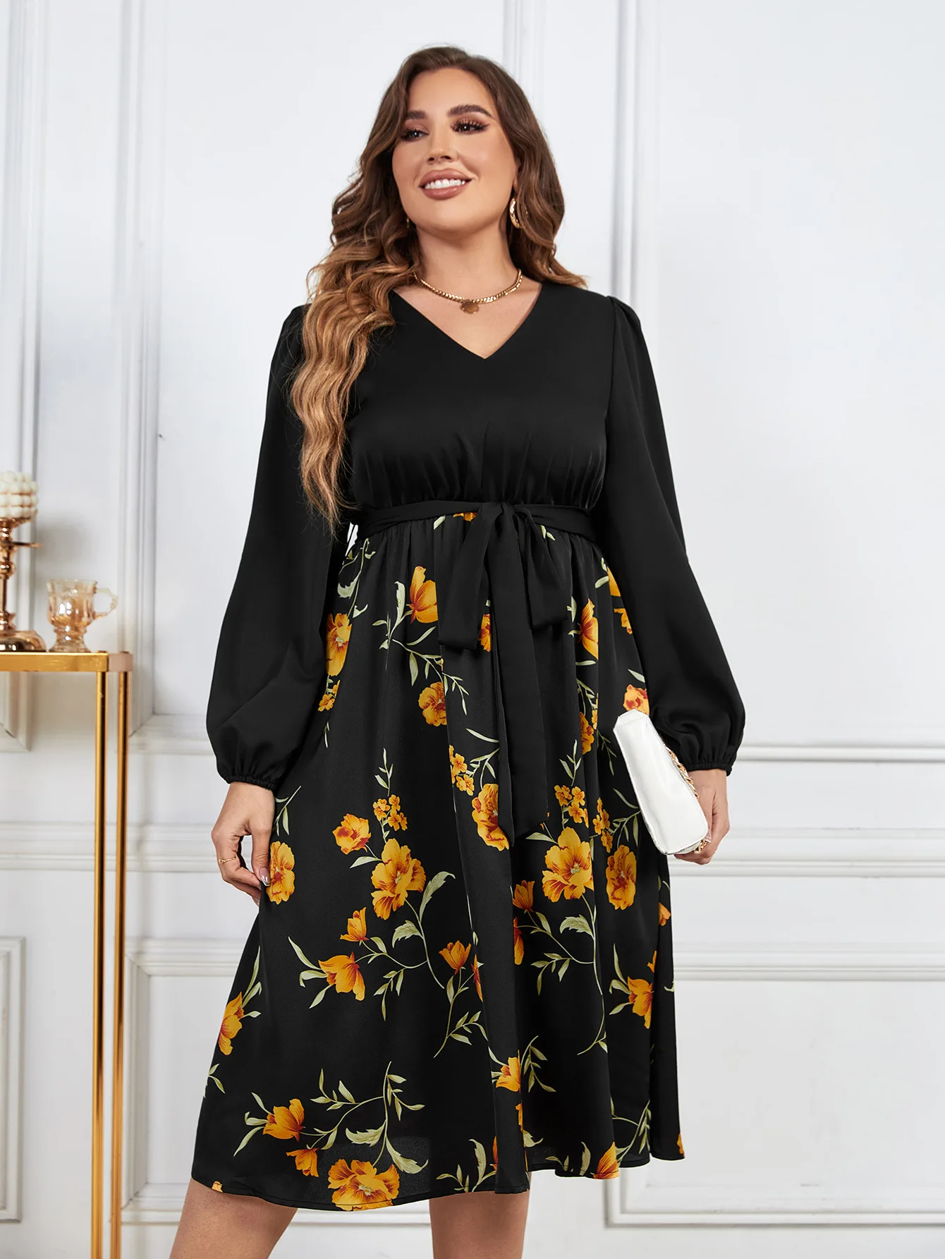 2023 New Design Women Casual Dress Plus Size Elegant Long Sleeve V neck Floral Chiffon Midi Dresses
2023 New Design Women Casual Dress Plus Size Elegant Long Sleeve V neck Floral Chiffon Midi Dresses