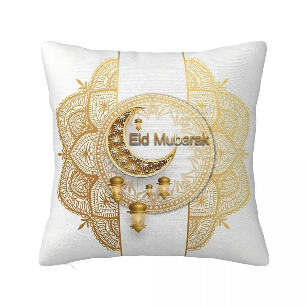 

Eid Mubarak Ramadan Kareem Pillowcase Soft Polyester Cushion Cover Gift Pillow Case Cover Car Zippered 45X45cm