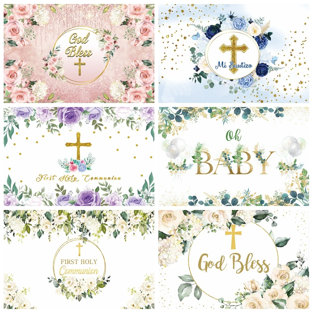 First Holy Communication Baby Shower Backdrop For Photography Purple Flowers Golden Dots Children Name Custom Photo Background
First Holy Communication Baby Shower Backdrop For Photography Purple Flowers Golden Dots Children Name Custom Photo Background