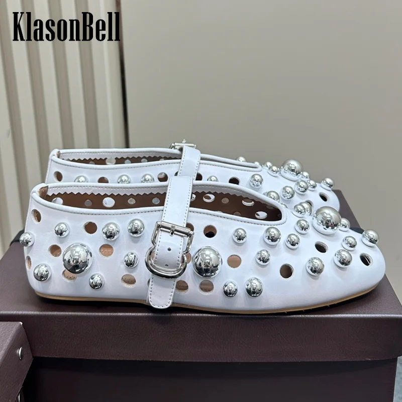 Женские ажурные балетки KlasonBell, туфли-лодочки из коровьей кожи с ремешком и пряжкой, 7,3
Женские ажурные балетки KlasonBell, туфли-лодочки из коровьей кожи с ремешком и пряжкой, 7,3