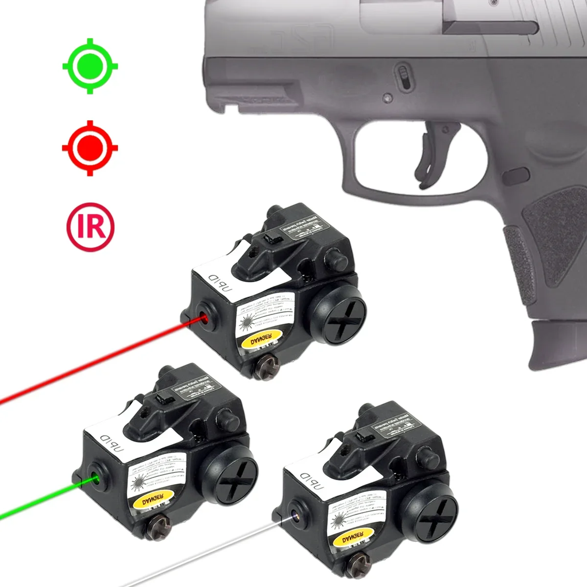 

Тактическая лазерная указка с красной и зеленой точкой, прицел для охотничьего оружия Taurus G2C G2 G3 Glock 17 с Рельсом Пикатинни 20 мм