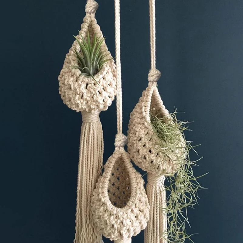 Nordic Hand Woven Hanging Basket Hollow Out Macrame Flower Planter Pineapple Shape Landscaping Plant Hanger Garden Supplies
Nordic Hand Woven Hanging Basket Hollow Out Macrame Flower Planter Pineapple Shape Landscaping Plant Hanger Garden Supplies