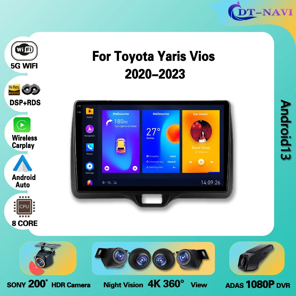 Автомобильный радиоприемник Carplay Android для Toyota Yaris Vios 2020-2023, автомобильный радиоприемник, мультимедийный видеоплеер, dvd-навигатор, GPS, Android No 2din
Автомобильный радиоприемник Carplay Android для Toyota Yaris Vios 2020-2023, автомобильный радиоприемник, мультимедийный видеоплеер, dvd-навигатор, GPS, Android No 2din