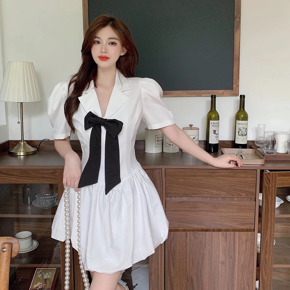 2023 Spring Summer Plus Size Suit Dress Womens Korean Version Design Sense Bow Waist Cinched Appears Thin Free Shipping
2023 Spring Summer Plus Size Suit Dress Womens Korean Version Design Sense Bow Waist Cinched Appears Thin Free Shipping