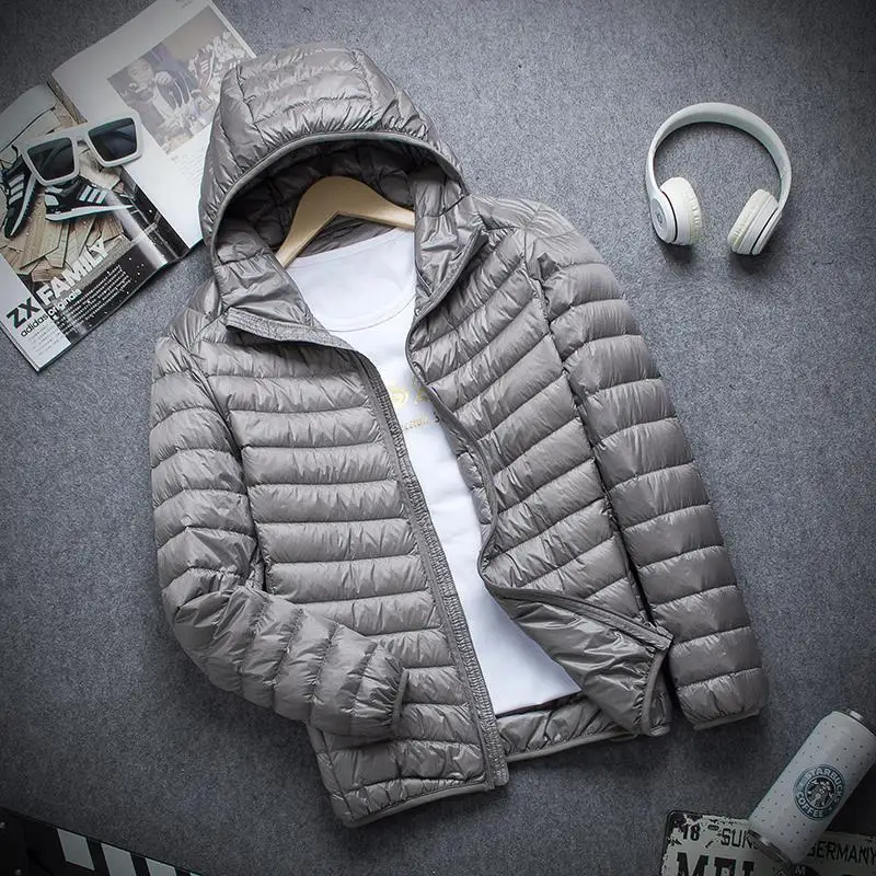 

Пуховик мужской короткий с капюшоном, модная Ультралегкая хлопковая теплая одежда, зимняя куртка, 2024