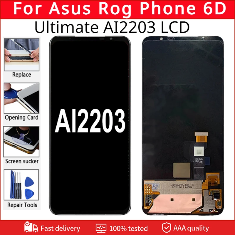 AMOLED Original 6.78" For Asus ROG Phone 6D Ultimate AI2203 LCD Display Touch Screen Digitizer Assembly Parts
AMOLED Original 6.78" For Asus ROG Phone 6D Ultimate AI2203 LCD Display Touch Screen Digitizer Assembly Parts