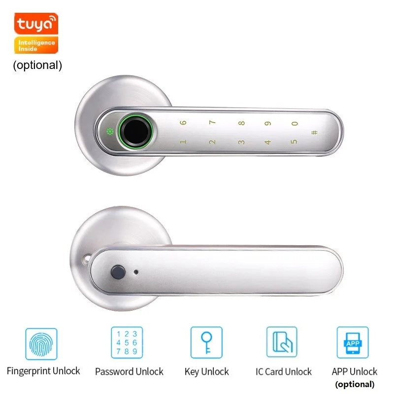 Biometric Fingerprint Lock Smart Door Lock Tuya App Password IC Card key Unlock Digital Electronic Lock Home Indoor Handle Locks
Biometric Fingerprint Lock Smart Door Lock Tuya App Password IC Card key Unlock Digital Electronic Lock Home Indoor Handle Locks