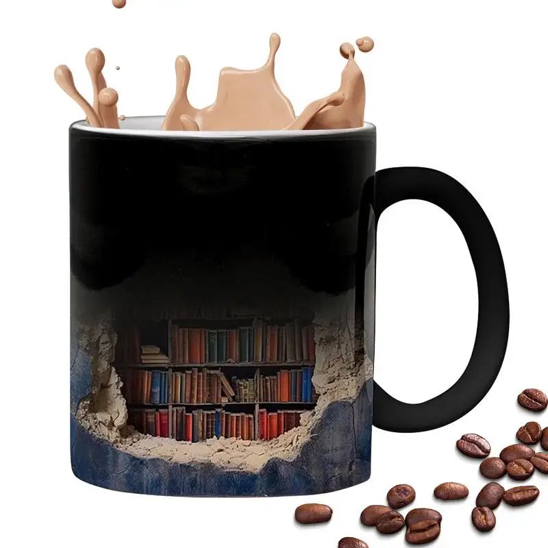 Bookshelf Coffee Mug Novelty Heat Sensitive Cup 3D Drinkware Mug Christmas Funny Gifts For Book Lovers Authors Librarians Writer
Bookshelf Coffee Mug Novelty Heat Sensitive Cup 3D Drinkware Mug Christmas Funny Gifts For Book Lovers Authors Librarians Writer